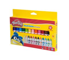 Play-Doh Jumbo Keçeli Kalem 8 mm 12 Renk