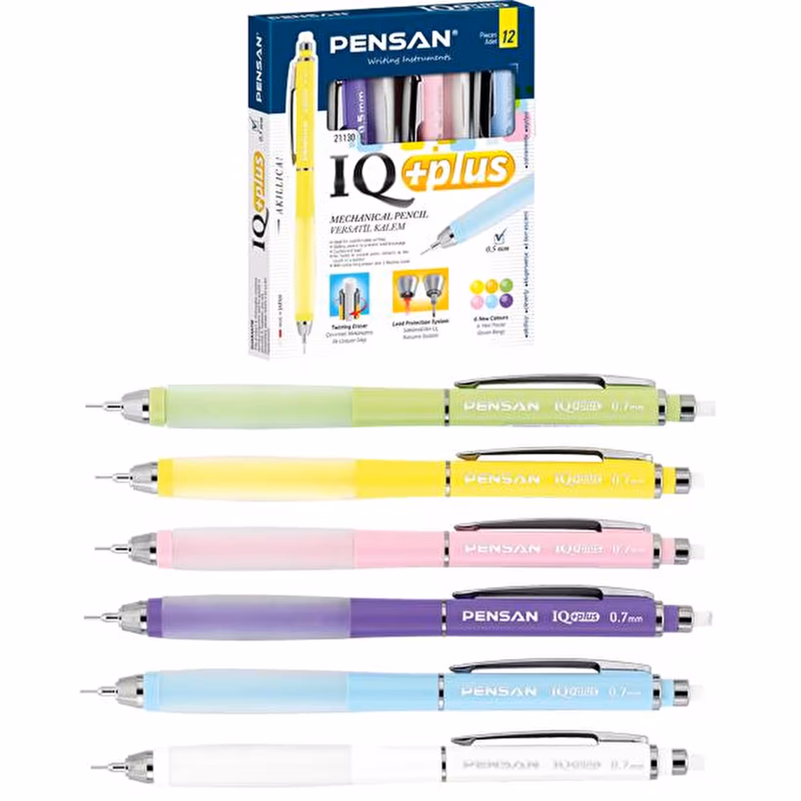 Pensan Versatil Uçlu Kalem My-Iq 0.7mm Pastel Pembe
