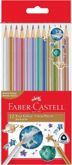 Faber Castell Metalik Üçgen Kuruboya 12'li