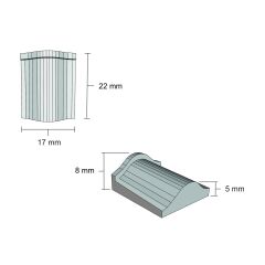 Eshel Villa Çatı Kiremiti Kırmızı 1/12 100'lü (Harcı Dahil)