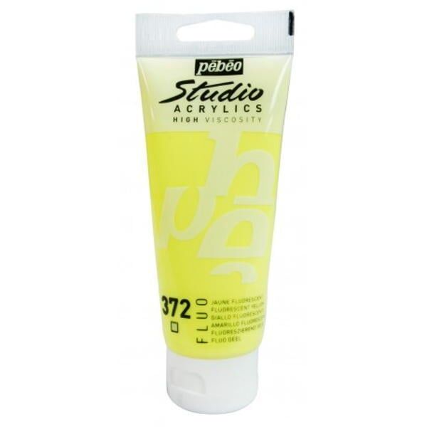 Pebeo Studio Fosforlu Akrilik Boya 100ml - 372 Fluorescent Yellow