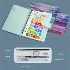 Art Design Tablet Suluboya Seti 36 Renk Metal Kutu