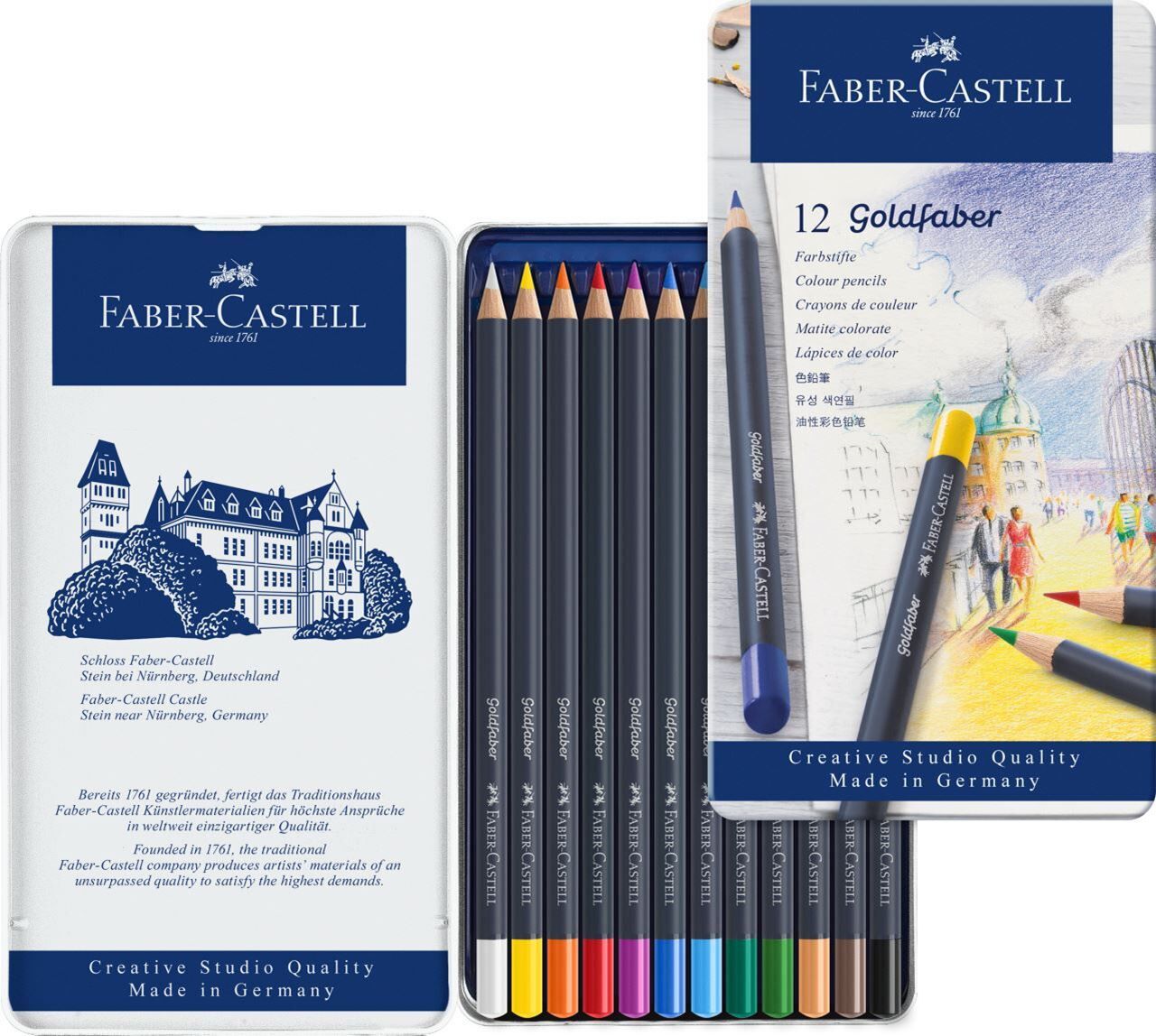 Faber Castell Creative Studio Goldfaber Kuru Boya Kalemi 12 Renk