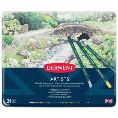Derwent Artists Kuru Boya Kalemi Metal Kutu 24'lü