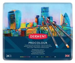 Derwent Procolour Kuru Boya Kalemi 24 Renk