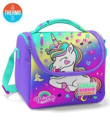 Coral High Kids Lavanta Su Yeşili Unicorn Desenli Desenli Thermo Beslenme Çantası 11729