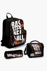 Coral High Kids Siyah Basketbol Desenli 3’lü Okul Çanta Seti SET0123639