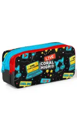 Coral High Kids Siyah Mavi Gamer Desenli 3’lü Okul Çanta Seti SET0123659