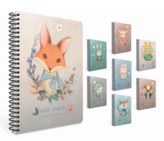 Easy Notes Spiralli Karton Kapak A4 80Ypr. Kareli Defter