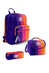 Coral High Kids Renk Geçişli Desenli 3’lü Okul Çanta Seti SET0123674