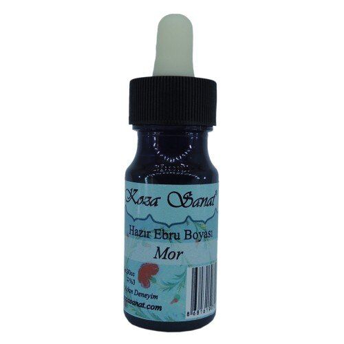 Koza Hazır Ebru Boyası Damlalıklı Mor 30 ml