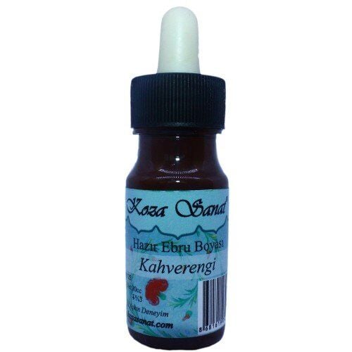 Koza Hazır Ebru Boyası Damlalıklı Kahverengi 30 ml