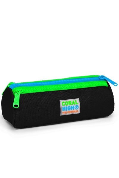 Coral High Kids Siyah Üç Bölmeli Kalem Çantası 22017