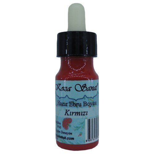 Koza Hazır Ebru Boyası Damlalıklı Kırmızı 30 ml