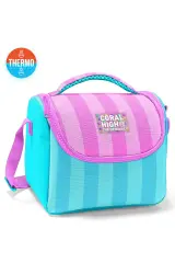 Coral High Kids Turkuaz Pembe Çizgili 3’lü Okul Çanta Seti SET0123771