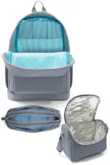 Coral High Kids Turkuaz Pembe Çizgili 3’lü Okul Çanta Seti SET0123771