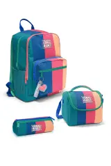 Coral High Kids Renkli Çizgili 3’lü Okul Çanta Seti SET0123679