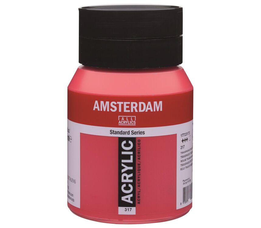 TALENS AMSTERDAM AKRİLİK BOYA 500 ML. 317 TRANSPARENT RED MEDİUM