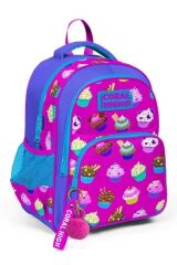 Pembe Cupcake Desenli Üç Bölmeli Okul Sırt Çantası 23495