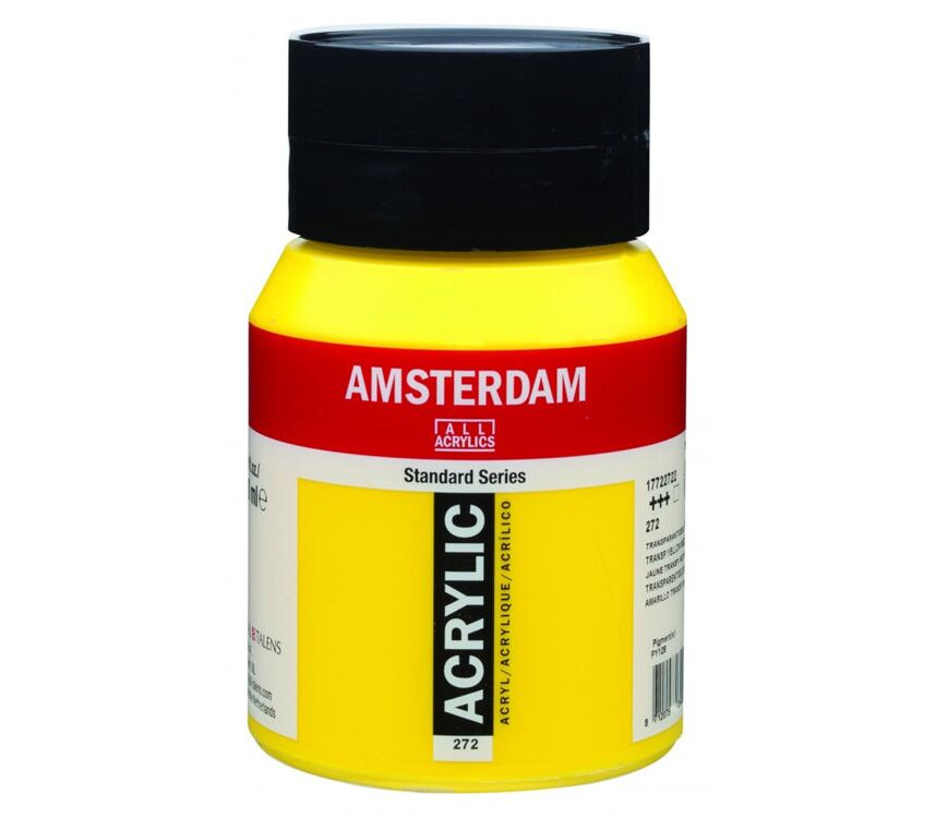 TALENS AMSTERDAM AKRİLİK BOYA 500 ML. 272 TRANSPARENT YELLOW MEDİUM