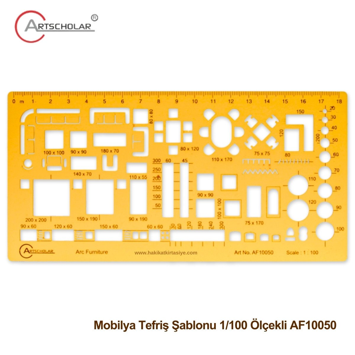 Artscholar Mobilya Tefriş Şablonu 1/100 Ölçekli 18cm