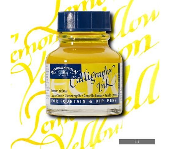 Winsor & Newton Kaligrafi Mürekkebi 30 ml. 345 Lemon Yellow
