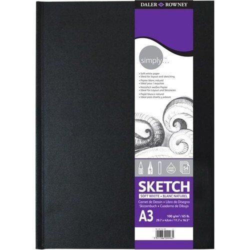 Daler Rowney Simply Soft White Sketch Defter A3 100gr 54 Yaprak