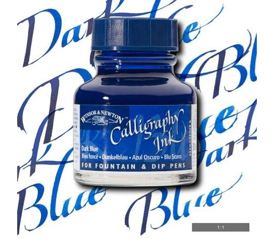 Winsor & Newton Kaligrafi Mürekkebi 30 ml. 222 Dark Blue