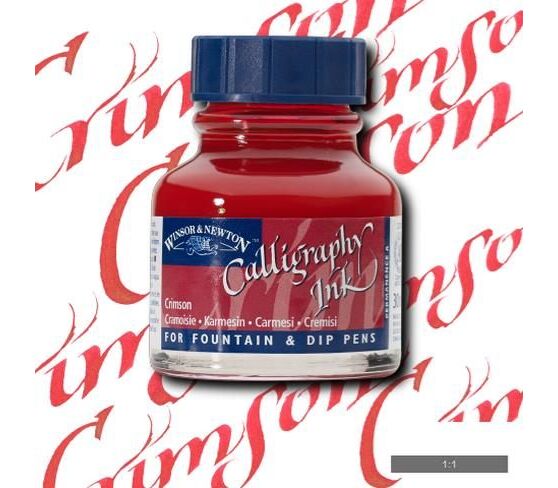 Winsor & Newton Kaligrafi Mürekkebi 30 ml. 203 Crimson