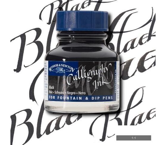 Winsor & Newton Kaligrafi Mürekkebi 30 ml. 030 Black