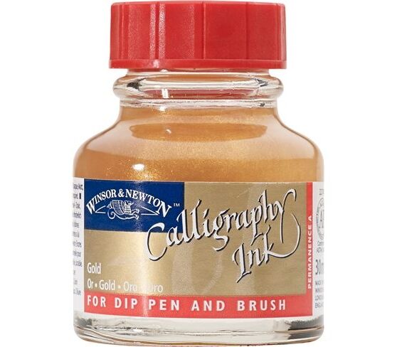 Winsor & Newton Kaligrafi Mürekkebi 30 ml. 283 Gold