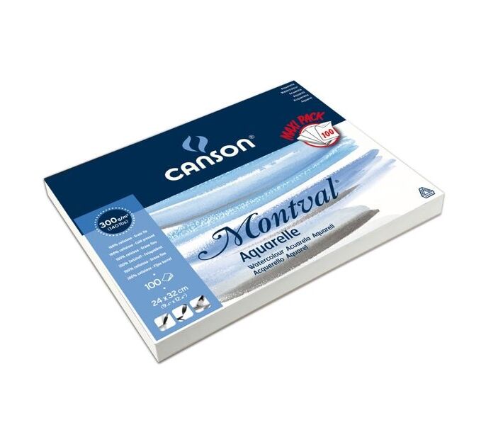 CANSON MONTVAL MAXİ PACK SULUBOYA BLOK 300 GR. 24*32 CM 100 SAYFA