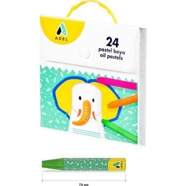 Adel Çantalı Pastel Boya 24 Renk
