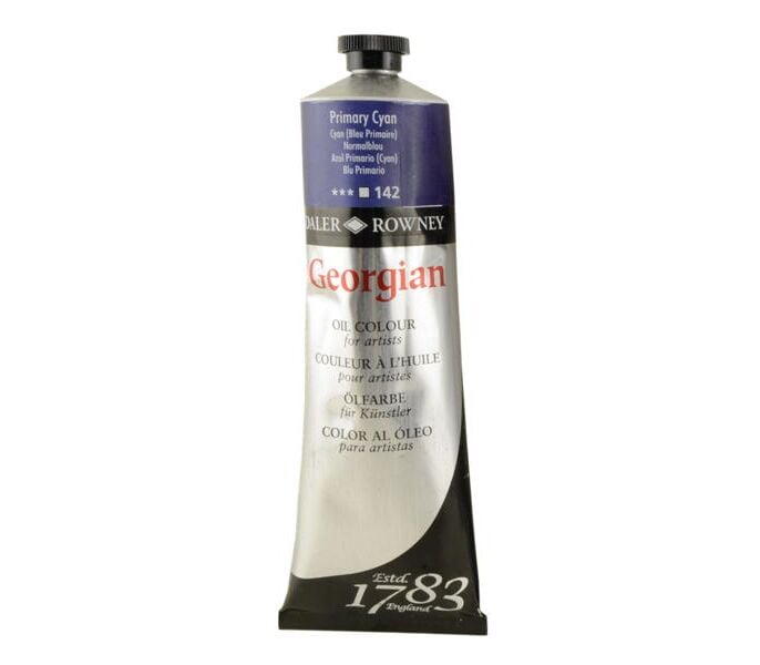 Daler Rowney Georgian Yağlı Boya 225ml 142-Primary Cyan (Phtalo Blue)