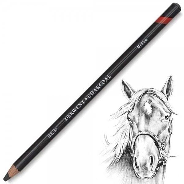 Derwent Charcoal Pencils Kömür Füzen Kalem Medium (Orta)