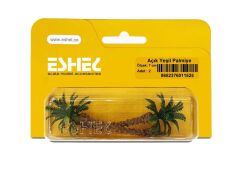 Eshel Maket Açık Yeşil Palmiye 2'li Set 7 cm