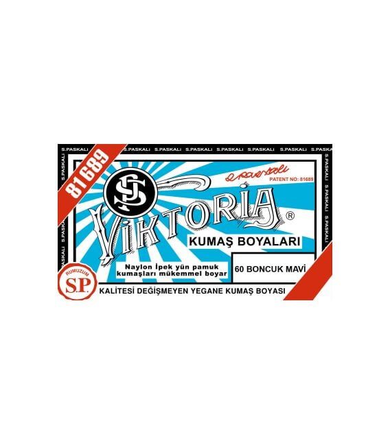 Viktoria Toz Kumaş Boyası 60 Boncuk Mavi