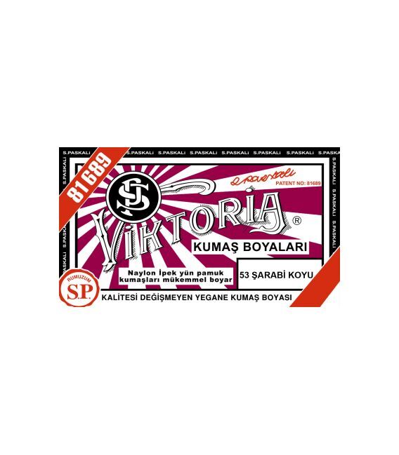 Viktoria Toz Kumaş Boyası 53 Şarabi Koyu