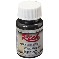 RİCH METALİK KUMAŞ BOYASI 50 CC. 3158 SİYAH