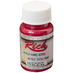 RİCH METALİK KUMAŞ BOYASI 50 CC. 3152 KIRMIZI