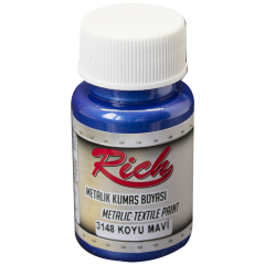 RİCH METALİK KUMAŞ BOYASI 50 CC. 3148 KOYU MAVİ