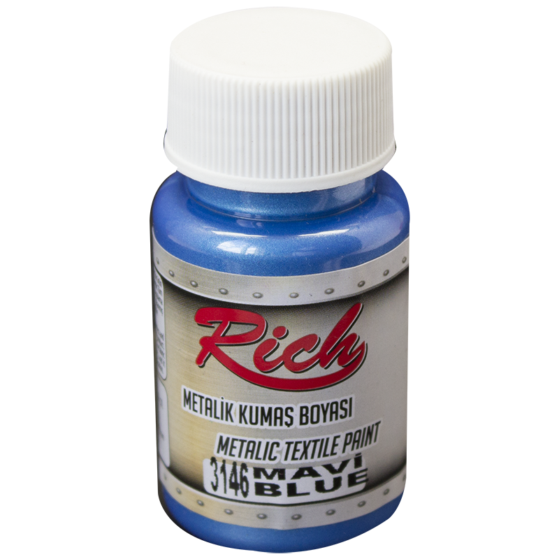 RİCH METALİK KUMAŞ BOYASI 50 CC. 3146 MAVİ