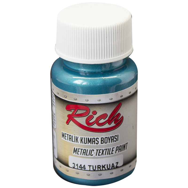 RİCH METALİK KUMAŞ BOYASI 50 CC. 3144 TURKUAZ