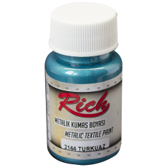 RİCH METALİK KUMAŞ BOYASI 50 CC. 3144 TURKUAZ
