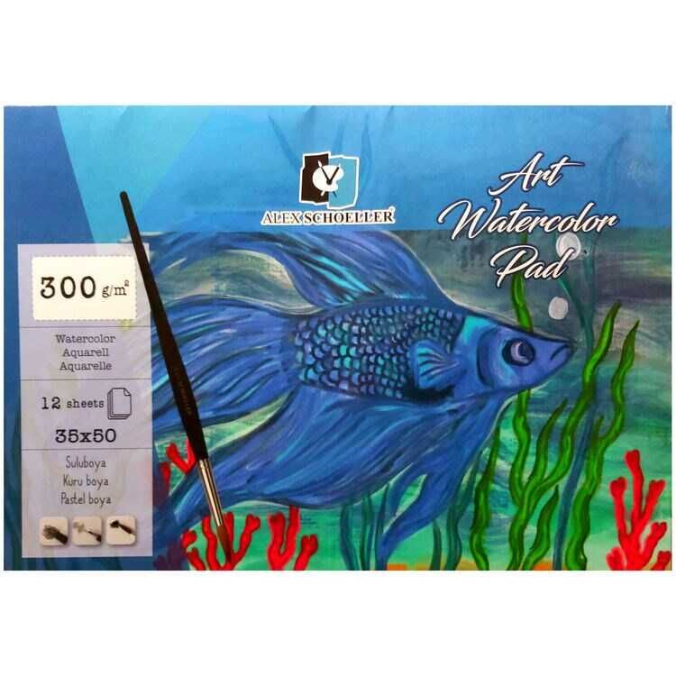 Alex Schoeller Art  Suluboya Pad 35x50 cm Suluboya Blok 300 gr 12 yp