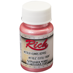 RİCH METALİK KUMAŞ BOYASI 50 CC. 3132 ŞEKER PEMBE