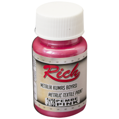 RİCH METALİK KUMAŞ BOYASI 50 CC. 3128 PEMBE