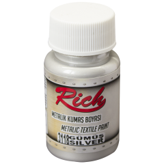 RİCH METALİK KUMAŞ BOYASI 50 CC. 3118 GÜMÜŞ