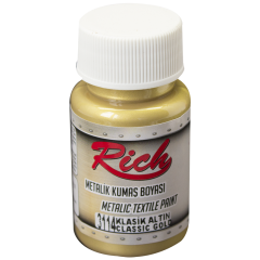 RİCH METALİK KUMAŞ BOYASI 50 CC. 3114 KLASİK ALTIN