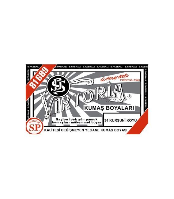 Viktoria Toz Kumaş Boyası 34 Kurşuni Koyu